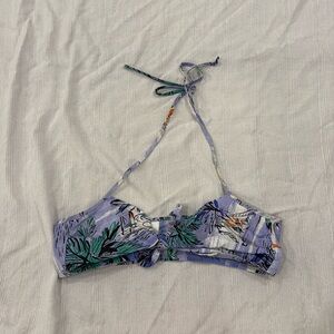 Vintage Hawaiian Print Halter Bandeau Top